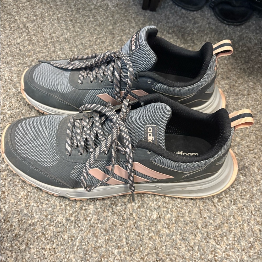 Adidas Gray and Pink Athletic Sneakers